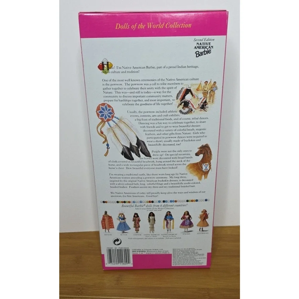 1993 Native American Barbie Doll 11609 Dolls Of The World Second Edition‎